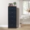 Sorbus Narrow 5 Drawers Nightstand with Steel Frame, Wood Top, Easy Pull Fabric Bins for Home, Bedroom, Office & Dorm